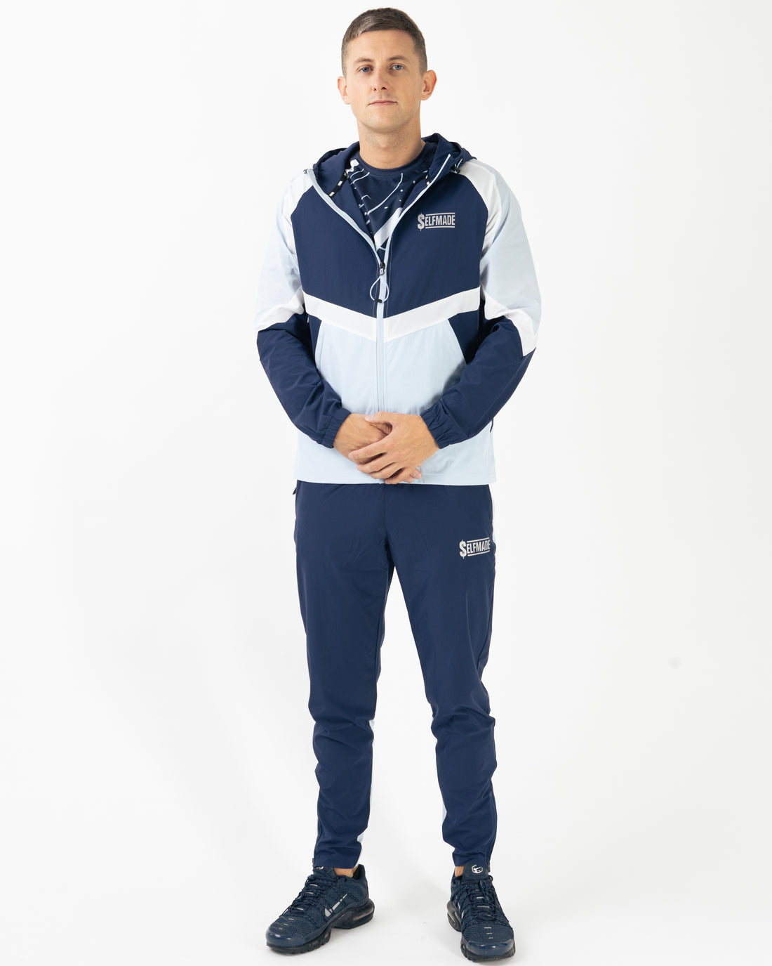 Momentum Windbreaker - Navy/Sky Blue/White