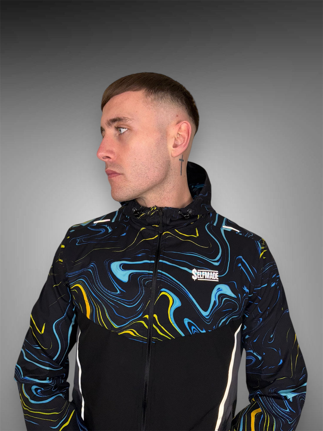 BLUE/YELLOW REFLECT WINDBREAKER JACKET