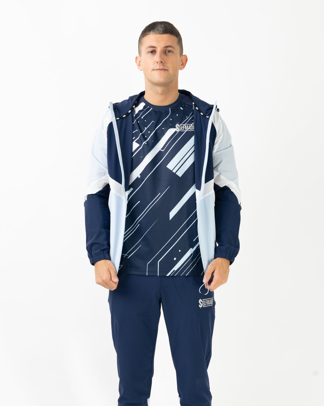 Momentum T-shirt - Navy/Sky Blue/White