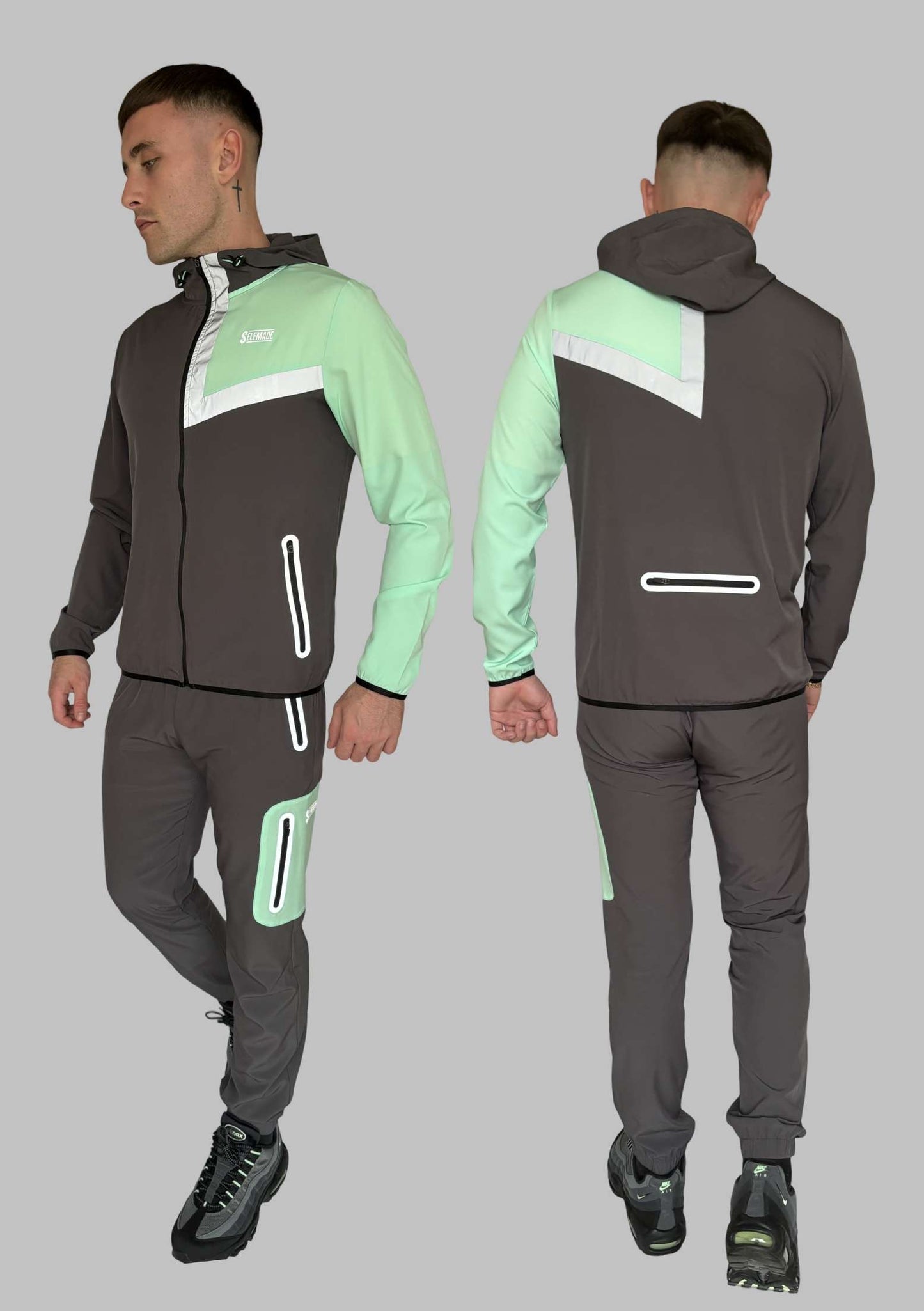 Reflect 3.0 Windbreaker Jacket Mint Green/Charcoal Grey