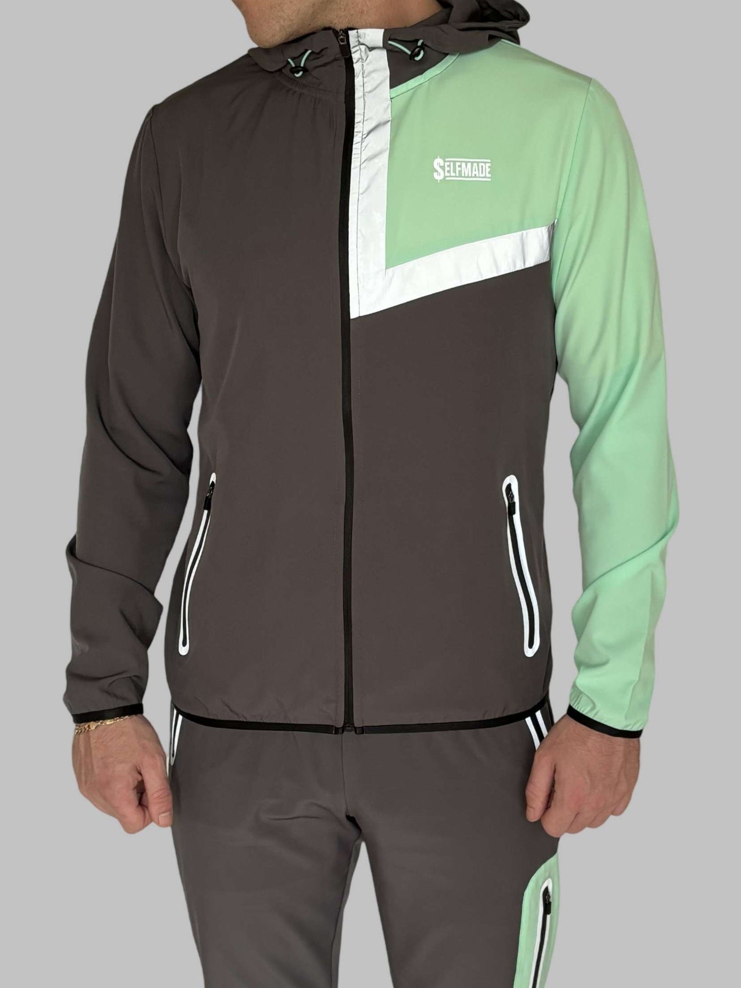 Reflect 3.0 Windbreaker Jacket Mint Green/Charcoal Grey