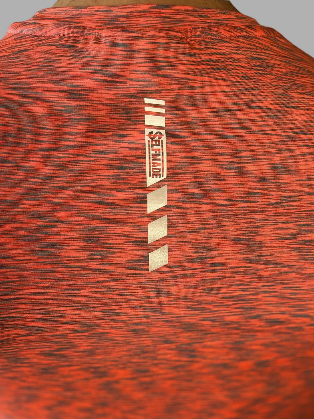 Salmon/Grey Glitch T-shirt