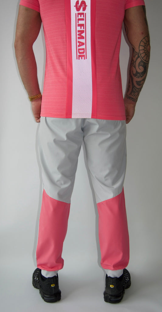 Reflective track pants grey/pink